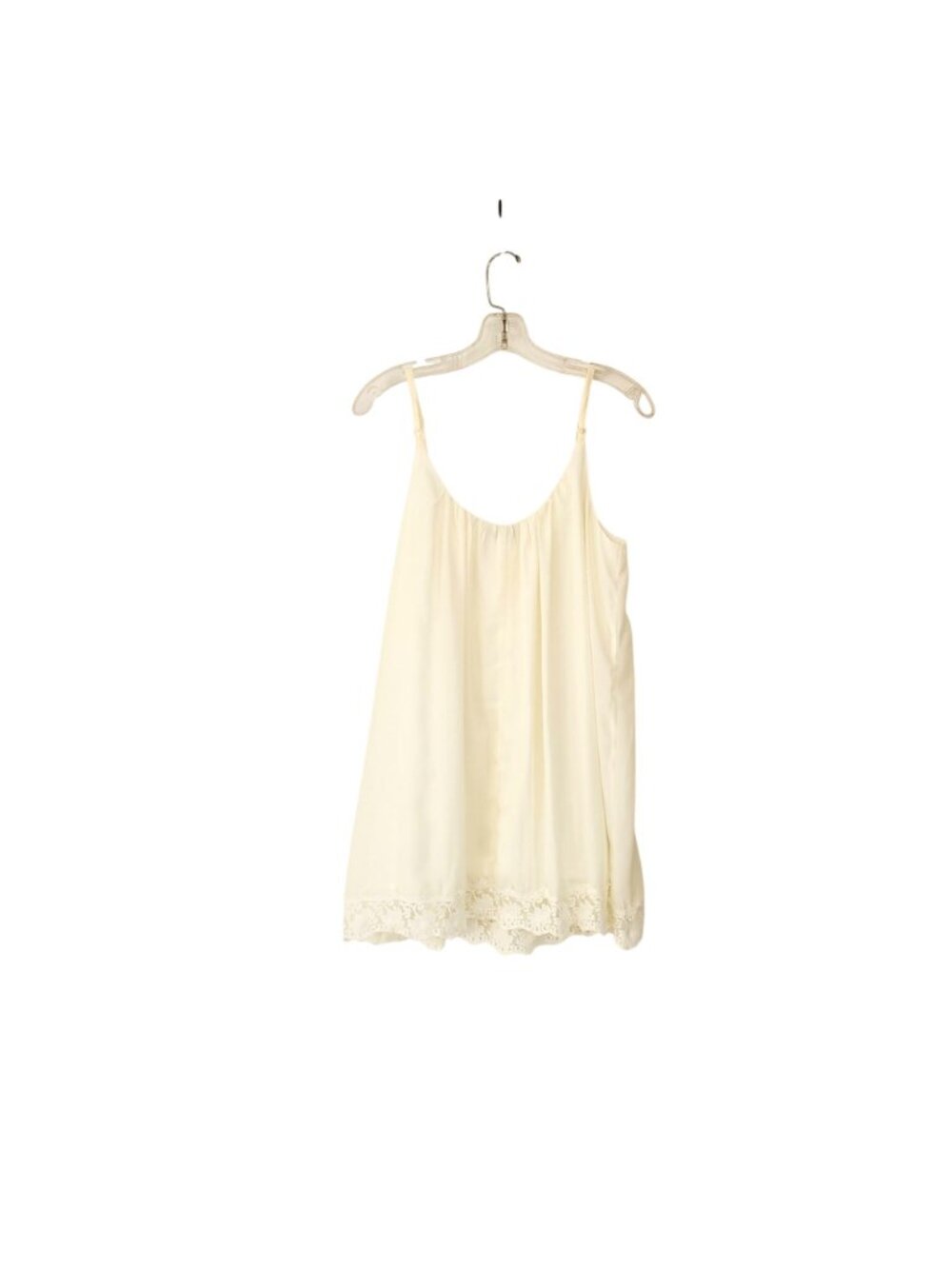 Tobi Ivory Lace Hem Spaghetti Strap Sleeveless Mini Slip Dress For Women Size Me - Picture 2 of 8